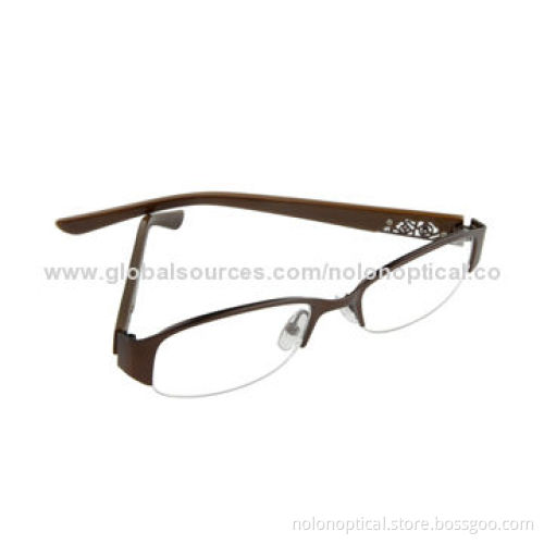 Metal glasses with beautiful temples, customized logos available